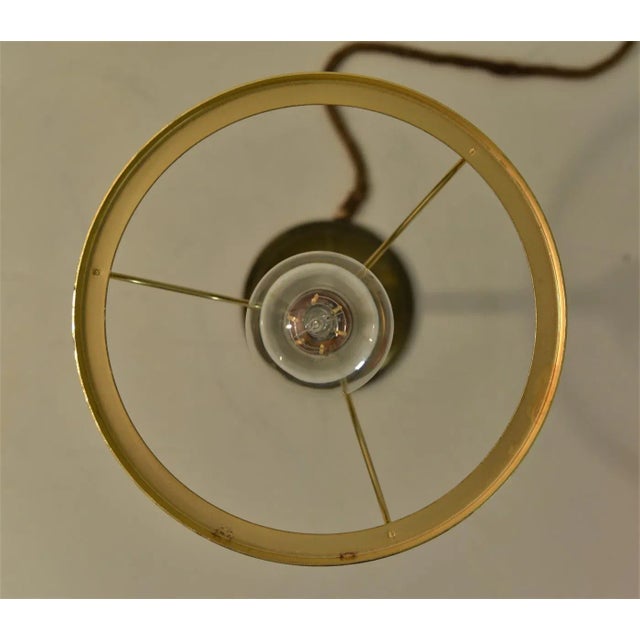 White Swedish Grace Brass and Glass Table Lamp, Sweden, 1920s For Sale - Image 8 of 13