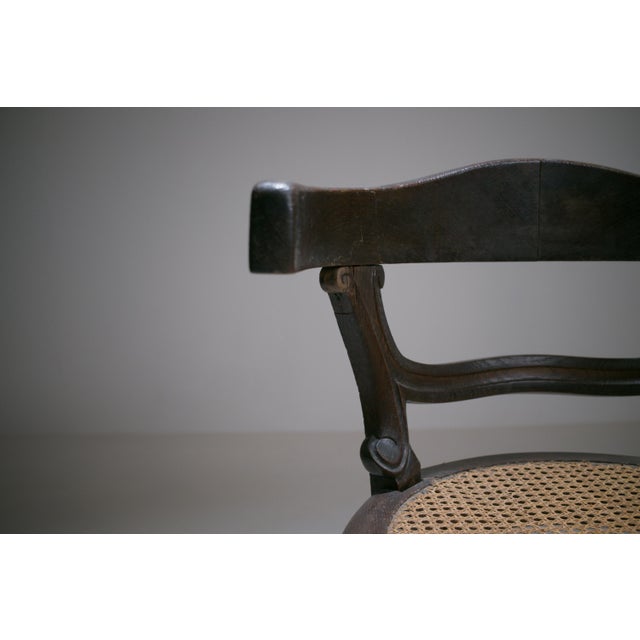 Brown Louis-Philippe French Oak Desk Armchair, 1890s For Sale - Image 8 of 18