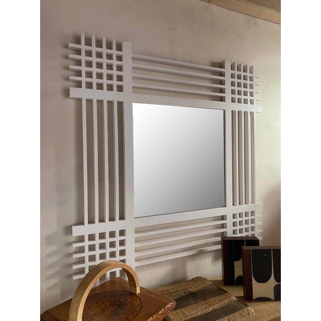 White Mirror attributed to Ettore Sottsass ,1959 For Sale - Image 3 of 9