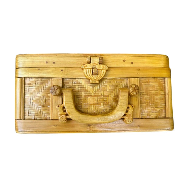 1970s Vintage Handcrafted in Shanghai Woven Bamboo Nesting Storage ...