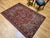 Antique Persian Heriz Serapi Rug, Hand-Knotted Wool, Geometric Pattern, Brick-Red & Blue, 5x7 For Sale In Chicago - Image 6 of 18