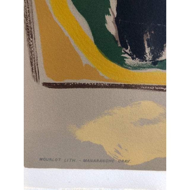 Modern Mane Katz, Colorful Russian French Judaica Jewish Shtetl Wedding Lithograph Mourlot Paris For Sale - Image 3 of 5