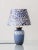 Vintage Blue and White Ceramic Table Lamp with New Liberty London Lampshade For Sale - Image 12 of 12