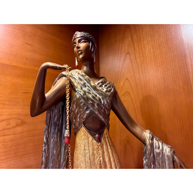 Bronze 1980s Erté “Je L’aime” Limited Edition Bronze Sculpture, Signed, 364/500 For Sale - Image 8 of 9