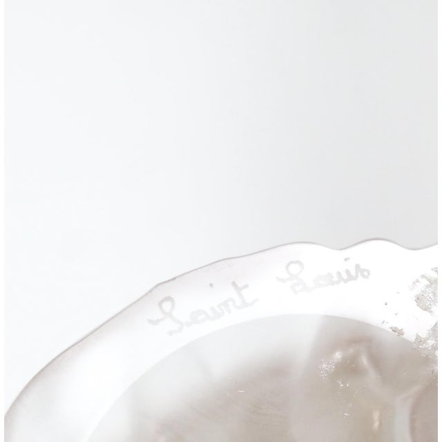 Amber 20th Century Saint-Louis French Crystal Sculpture of a Woman Playing a Harp For Sale - Image 8 of 9
