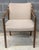 A Late 20th Century Gunlocke modernist solid Oak and Upholstered Armchairs, guess chair. Measure 23" in width, 23" in...