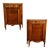 Pair Antique 18thC French Louis XV Inlaid Marquetry Ormolu Tambour Cabinets 1780 For Sale