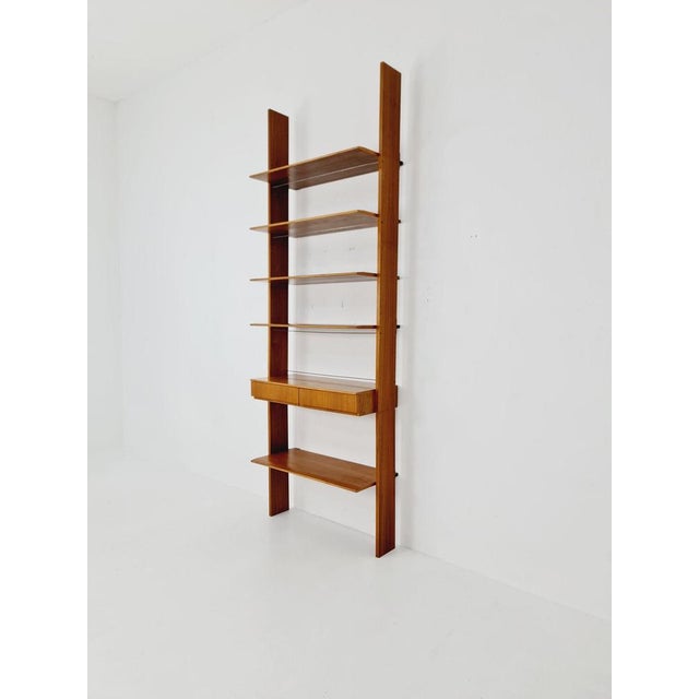 Vintage German Walnut Bookshelf, 1960s For Sale - Image 11 of 11