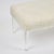 Custom Bench Newly Upholstered in a Wool / Alpaca Fabric, Italy With Lucite Legs For Sale - Image 9 of 9