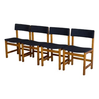 Farstrup Dark Oak Dining Chairs Set of 4 Danish Mid-Century Modern 1970s For Sale