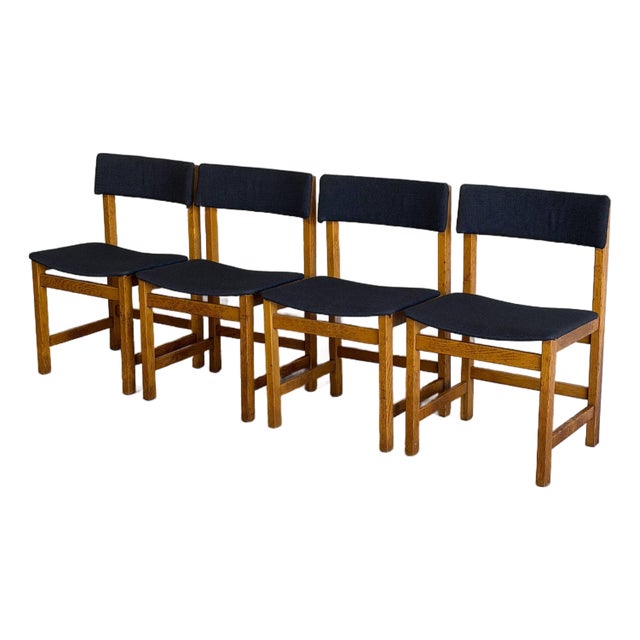 Farstrup Dark Oak Dining Chairs Set of 4 Danish Mid-Century Modern 1970s For Sale