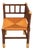 19th Century Louis XIII Style Fireside Chair in Turned Wood and Woven Rush For Sale