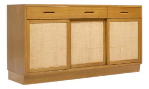 Edward Wormley for Dunbar Mid Century Bleached Mahogany Credenza