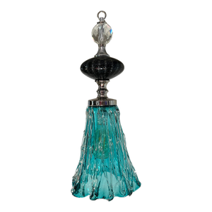 Art Glass Aqua Black Pendant Light