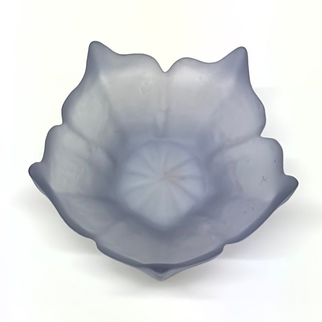 Frosty Blue & Lilac Glass Flower Vessels - Group of 3 For Sale In Miami - Image 6 of 10