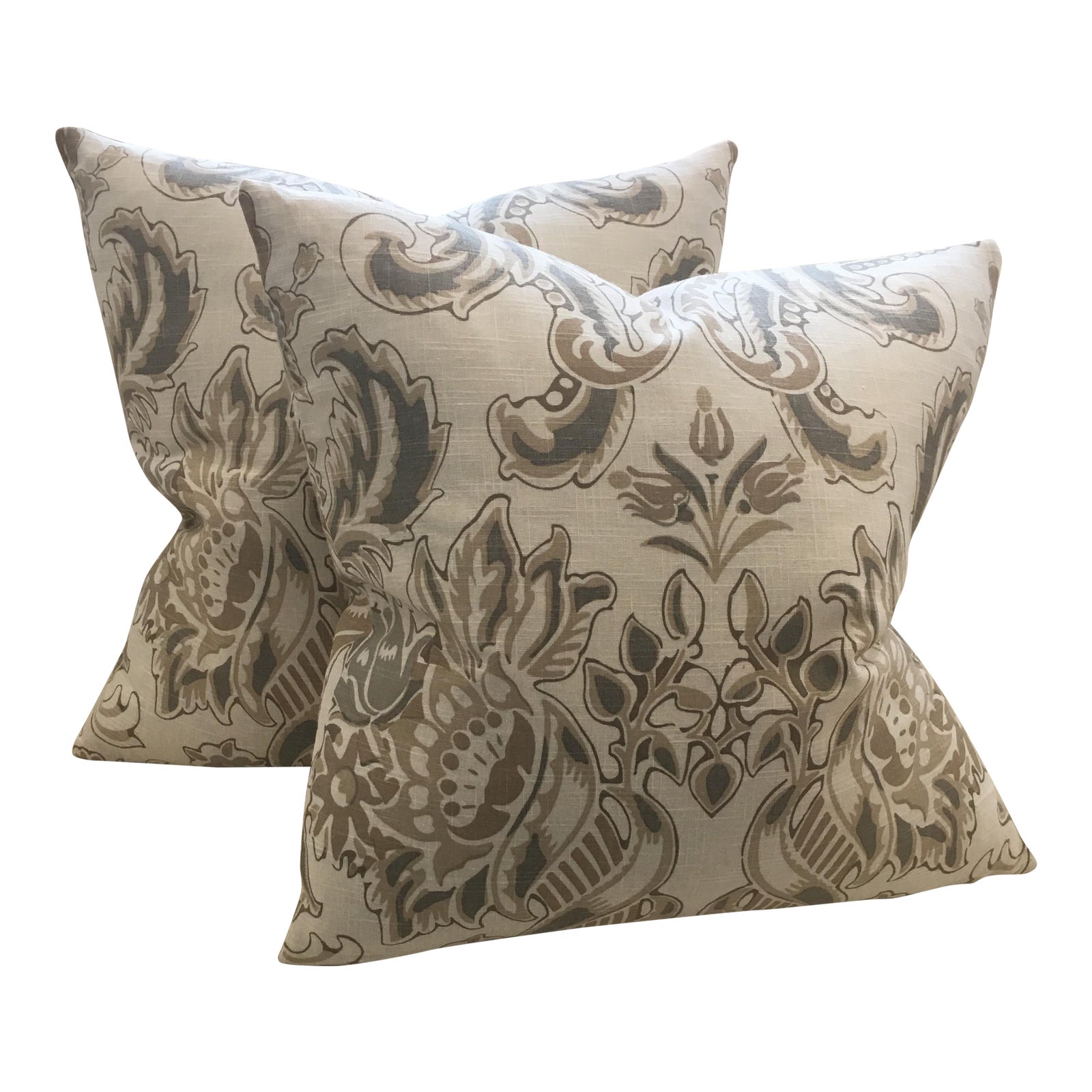 Neutral Floral Pillows Chairish