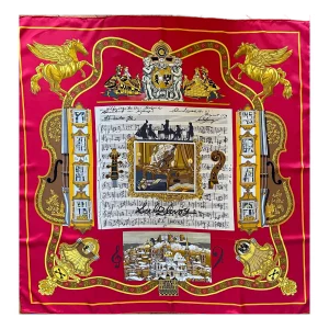 Hermes Salzburg Scarf Silk Dubigeon Loïc 1996