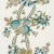 Schumacher Schumacher Sylvain Floral Stripe Fabric In Teal For Sale - Image 4 of 5