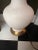 Vintage elegant tall ceramic white table lamps with brass base will dress your home no matter which room you will decide...