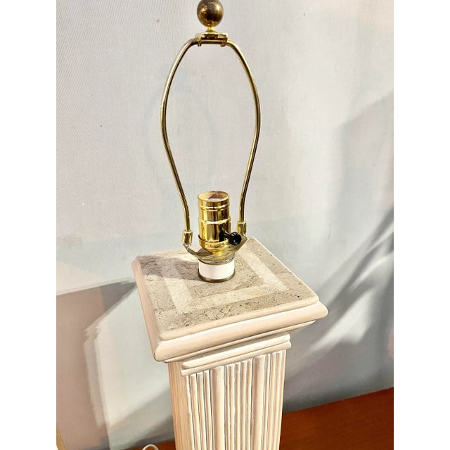 Vintage Coastal Style Rattan Table Lamps (A Pair) For Sale - Image 9 of 13