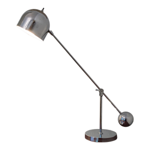 1960s Sonneman Chrome Articulating Eyeball Table Lamp
