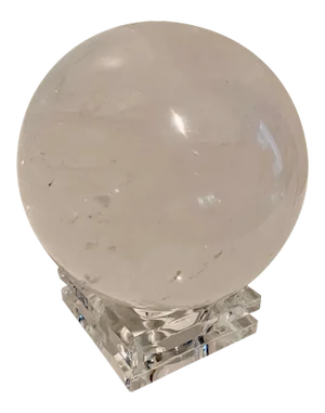 Rock Crystal Ball on Stand Paper Weight