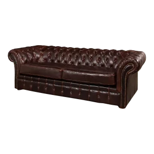 Tufted Leather Chesterfield Sofa