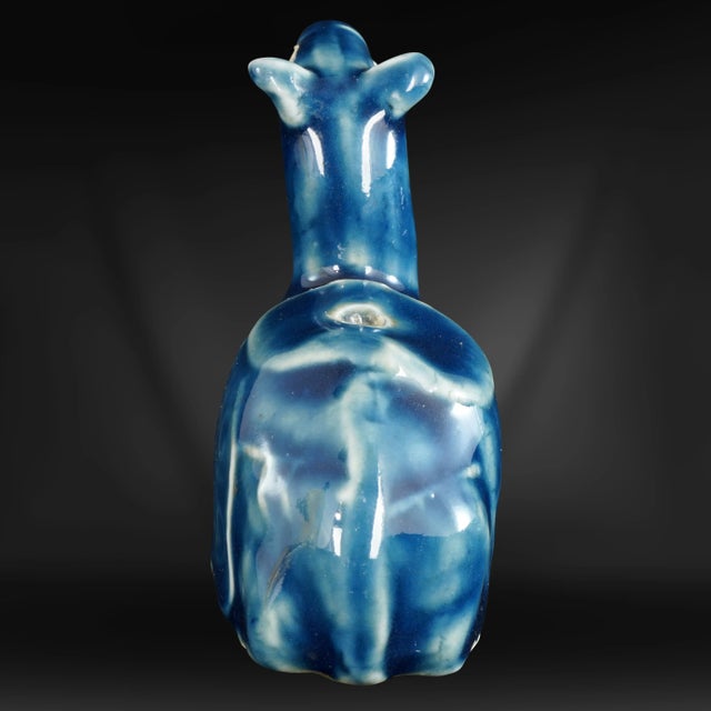 Chinese Porcelain Camel Water Dropper Cobalt Blue Qing/Republic C 1900 For Sale - Image 4 of 8