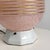 1920s Art Deco Globe Lamp in Speckled Pink Glass with White Ceramic Base, 1920s For Sale - Image 5 of 7