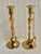 Early 20th Century Solid Brass Candlestick Holders With Attached Brass Snuffers For Sale - Image 10 of 10