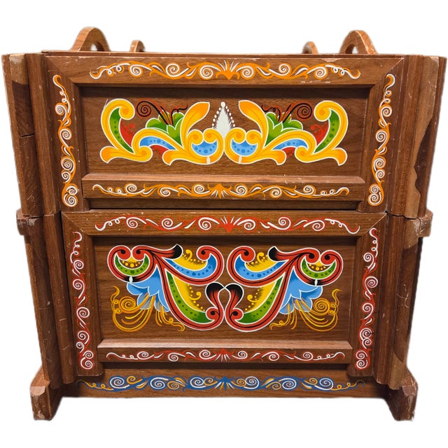 Mid 20th Century Vintage Hand-Painted Costa Rican Sarchí Oxcart Bar Cart For Sale - Image 5 of 10