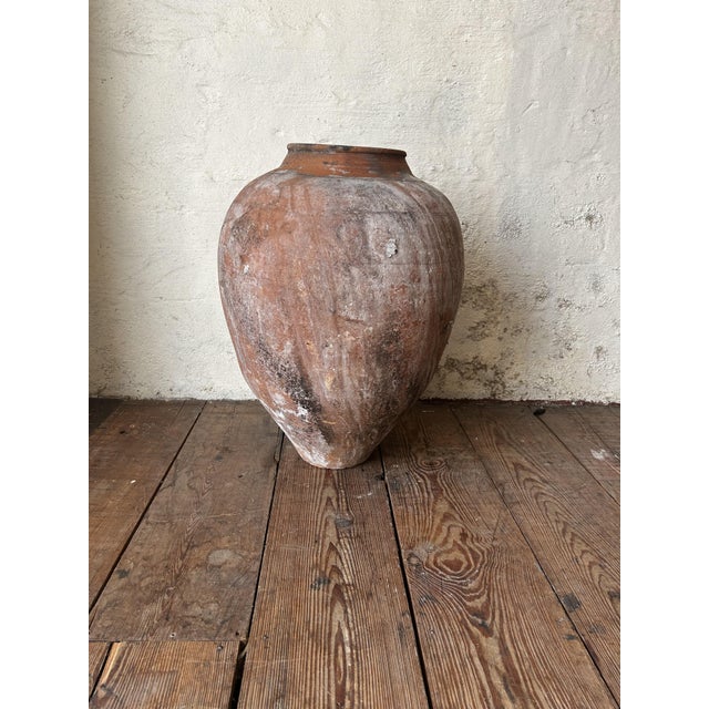 Ceramic Large Antique Mediterranean Patinated Terracotta Olive Jar, 1900s For Sale - Image 7 of 10