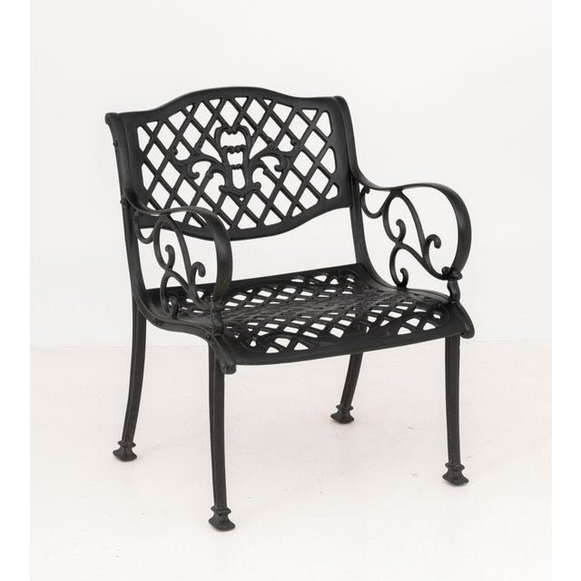 American Cast Metal Patio Furniture Set, 5 Pieces For Sale - Image 13 of 15