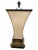 Vintage Hollywood Regency Ornate Gold-Tone Table Lamp With Square Fabric Shade For Sale - Image 4 of 6
