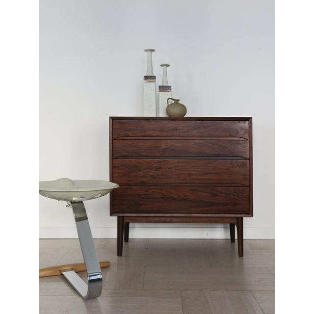Mid-Century Modern Mid-century Scandinavian Dark Wood Chest of Drawers, Denmark, 1960s For Sale - Image 3 of 14