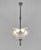Verreries des Hanots A rare 1925-1935 French art deco pendant in nickel plated bronze or solid brass holding a stunning...