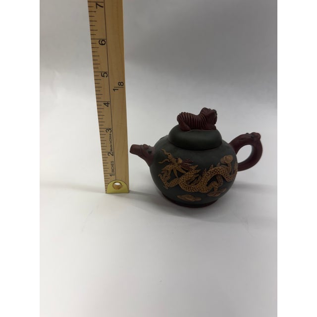 Vintage Chinese Yixing Zisha Clay Teapot and Tea Set With Original Fitted Box - 10 pcs For Sale - Image 11 of 17