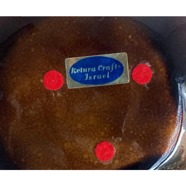 Ketura Crafts Israel Enameled Copper Dish, 1970's For Sale - Image 11 of 12