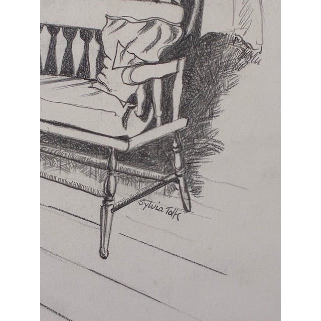 1980s Sylvia Tolk "Boulaceet Farm, Nova Scotia, Reading Room" For Sale In Reno/Lake Tahoe - Image 6 of 10