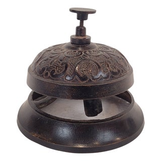 Art Nouveau Hotel Bell in Metal For Sale