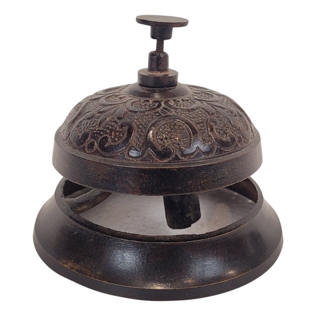 Art Nouveau Hotel Bell in Metal For Sale