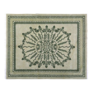 Vintage Chinese Art Deco Hand Knotted Wool Rug, 7'8''x9'10'' For Sale