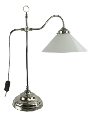 Height Adjustable Chrome Plated Mens Desk Lamp, 1930