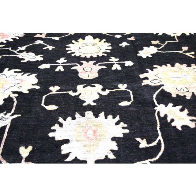 2010s Turkish Oushak Hand Knotted Wool Rug, 10'x14' For Sale - Image 5 of 5