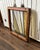 1920s Antique Glass Wood Frame Stained Prairie School Window - Geometric Reversible Wood Frame For Sale - Image 5 of 10