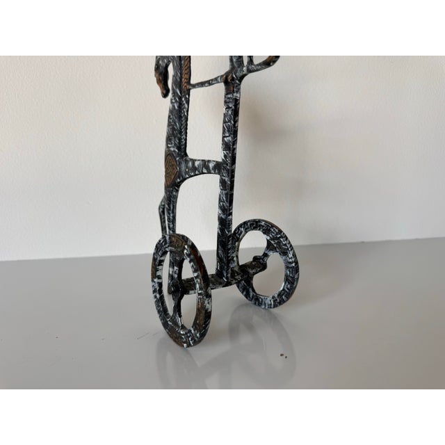 Vintage Frederic Weinberg Style Etruscan Horse Chariot Sculpture/Sold For Sale - Image 9 of 9