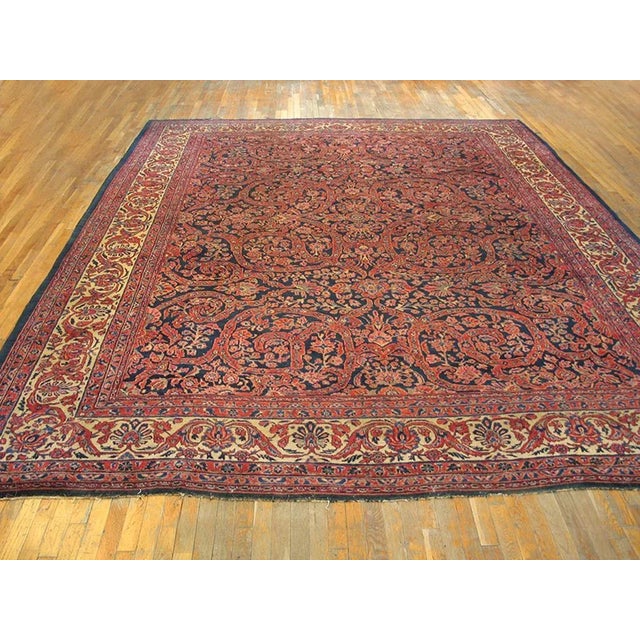 Persian Early 20th Century Persian Sarouk Carpet ( 10'10" x 13'9" - 330 x 420 ) For Sale - Image 3 of 7