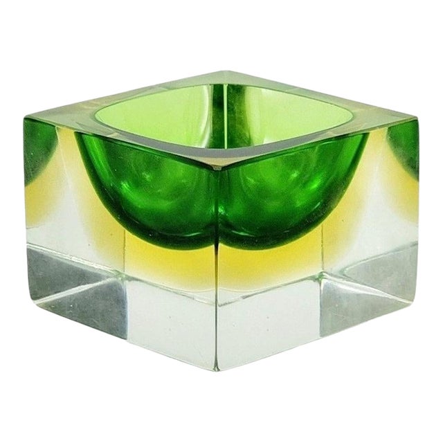 Mid Century Sommerso Murano Glass Catchall by Flavio Poli for Seguso Vetri D'Arte, Italy, 1970s For Sale