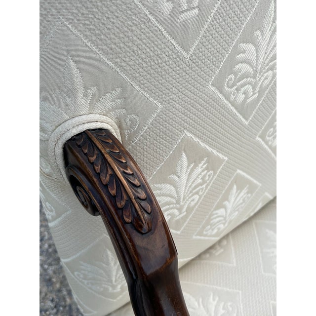 Mid 20th Century Carved Bishops French Upholstered Chair For Sale - Image 11 of 12