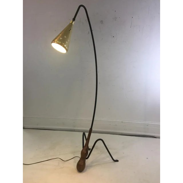 Late 20th Century Mid Century Modernist Floor Lamp Attributed to Greta Grossman For Sale - Image 5 of 13